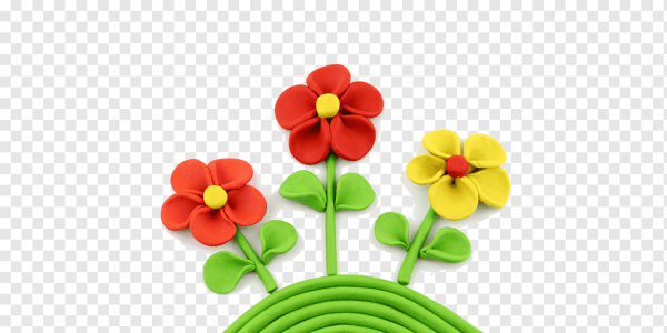 Цветы из пластилина