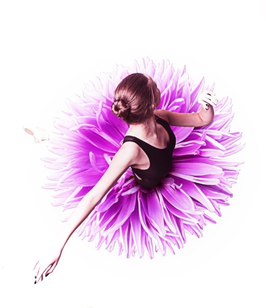 Танцующая девушка цветок