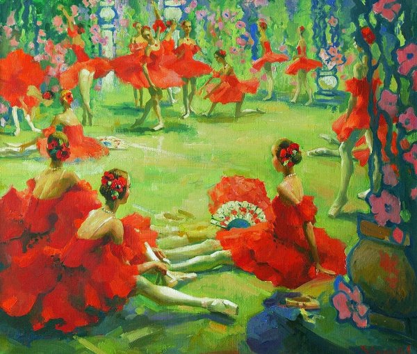 Танец цветов картина