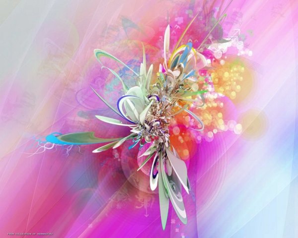 Красивая заставка с танцами цветами