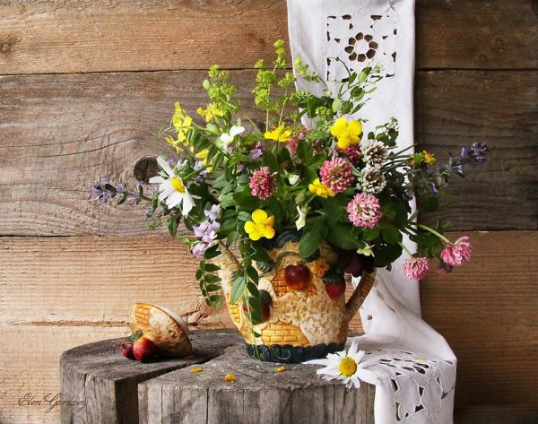 Букет в деревенском стиле