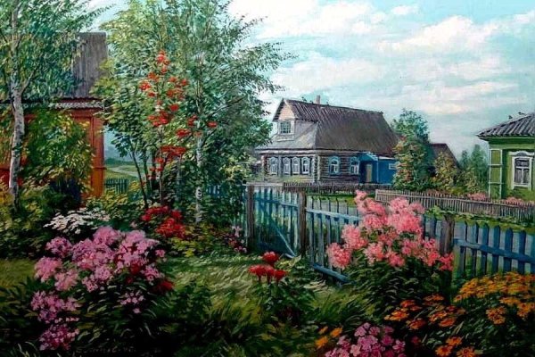 Деревня Флоксы живопись