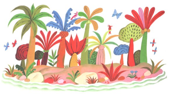 Остров растения для детей