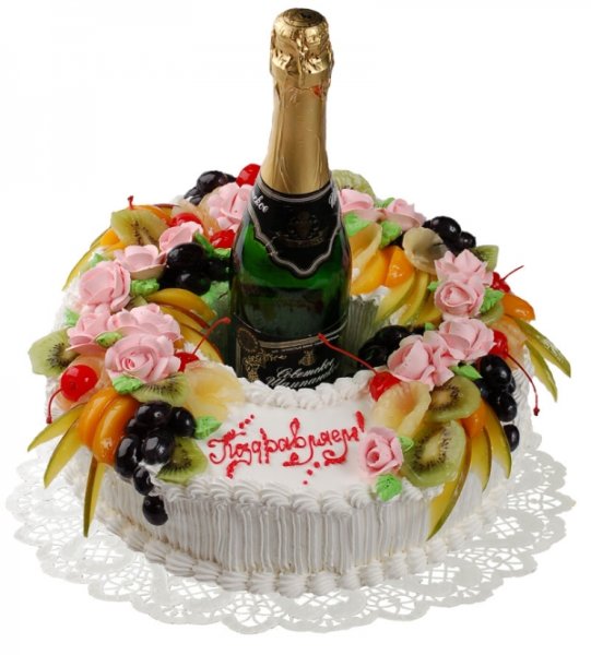 Торт и шампанское