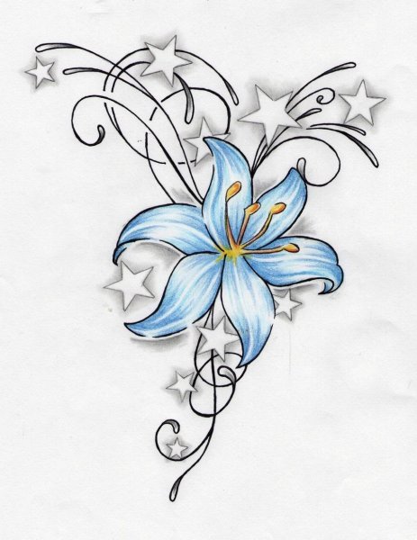 Татуировки цветы на ноге (79 фото)