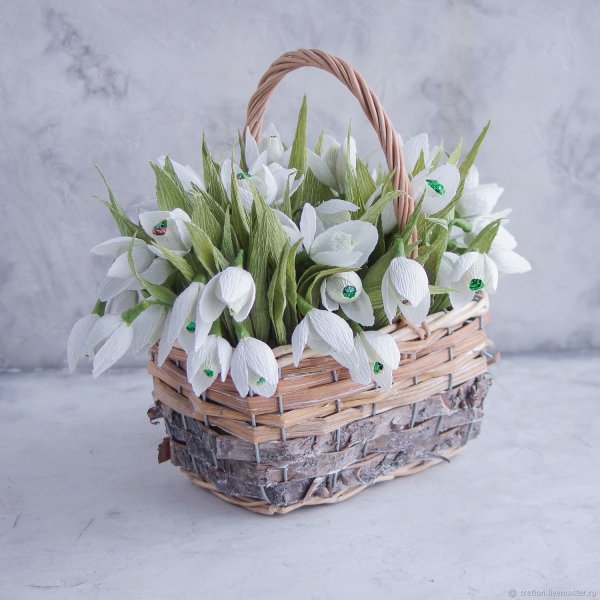 Кор-ина с подснежниками