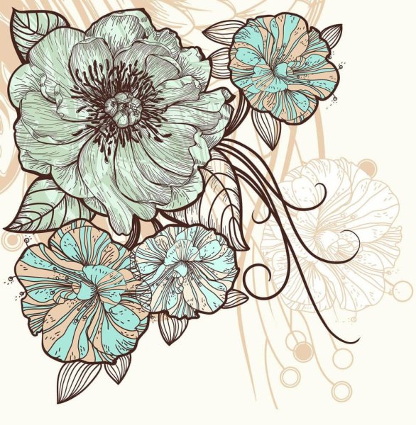 Стилизованные цветы