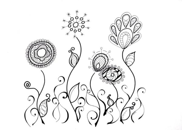 Узоры для рисования цветы