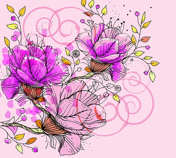 Векторные цветы