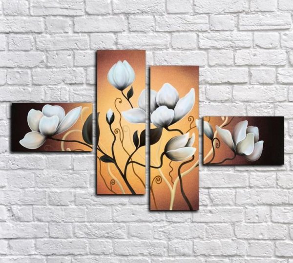 Триптих белые цветы