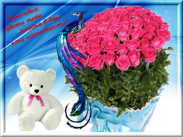 Открытки с цветами и пожеланиями
