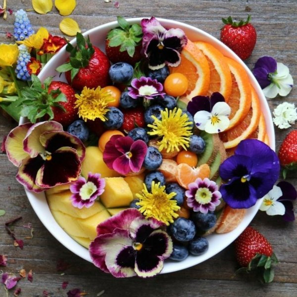 Съедобные цветы для украшения