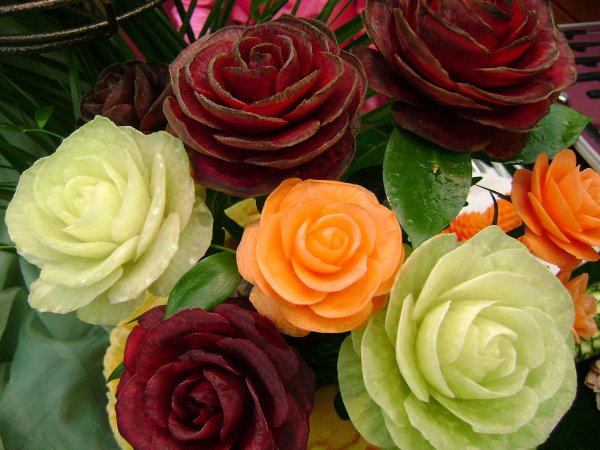 Цветы из овощей