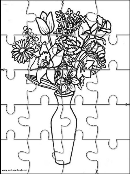 Разрезные цветы для детей