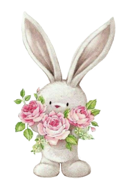 Весенняя открытка с веселыми цветами кролика и номером 8 | Премиум векторы