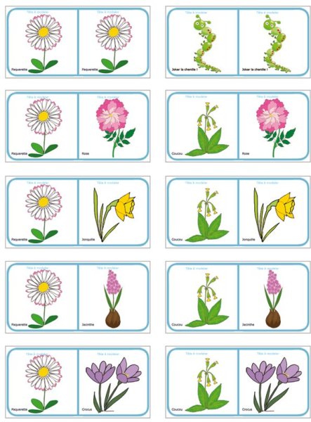 Цветочное лото для дошкольников