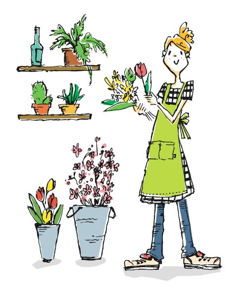 Флорист иллюстрация
