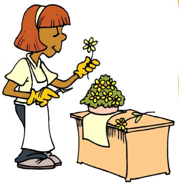 Флорист мультяшный