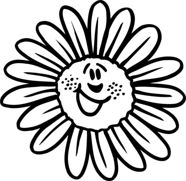Цветы. Раскраска для малышей