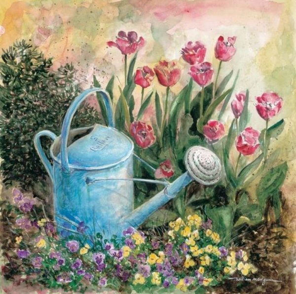 Лейка Садовая живопись