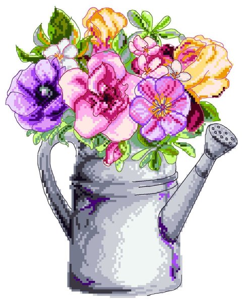 Цветы в лейке