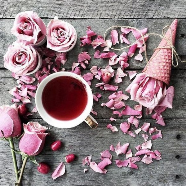 Стильное доброе утро цветы