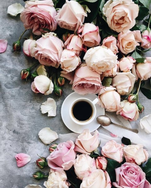 Композиция с чашкой кофе