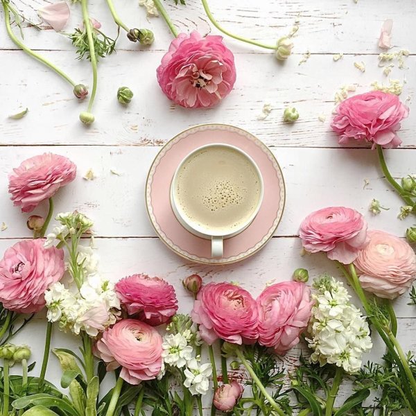 Стильные композиции кофе цветы