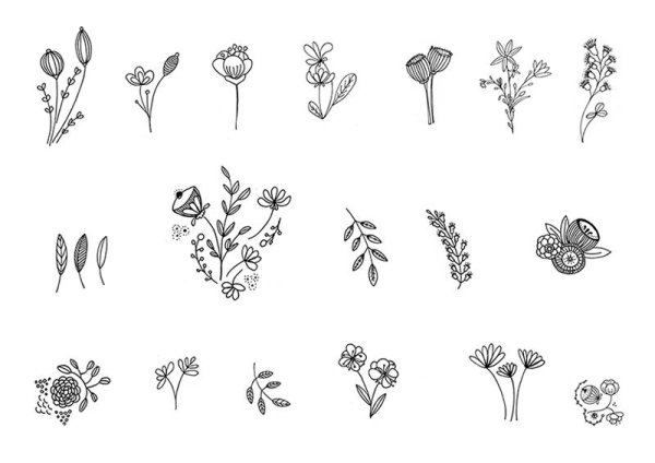 Маленькие тату растения