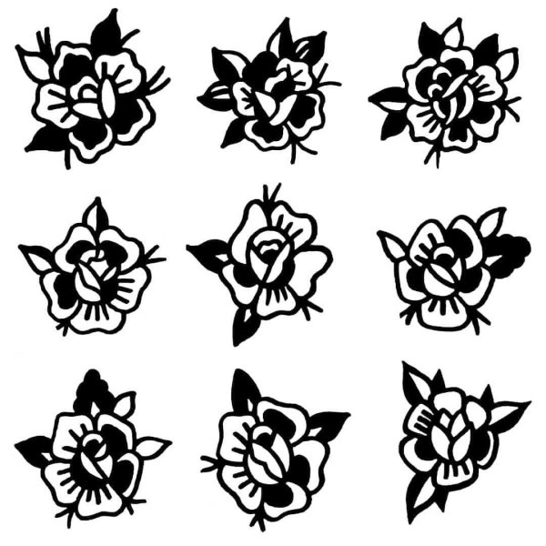 Маленькие цветы эскизы тату