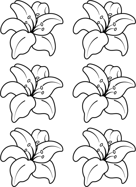 Рисунки цветов для вырезания