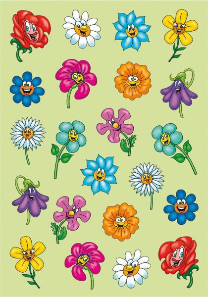 Мелкие разноцветные цветочки