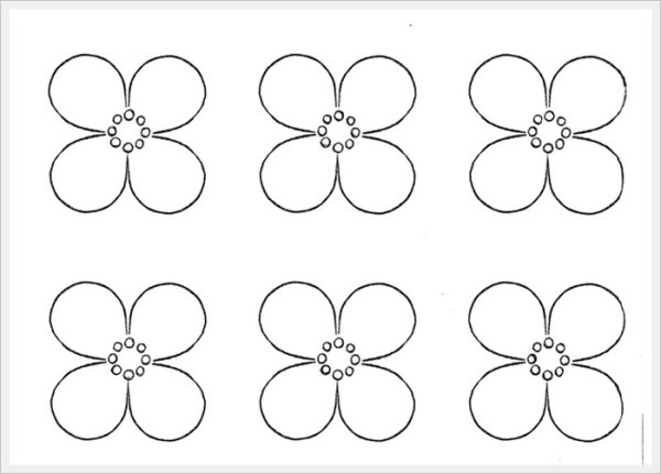Раскраска маленькие цветочки много