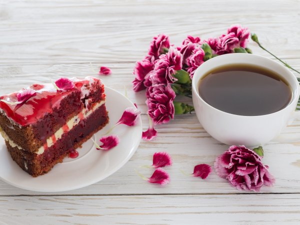 Набор капкейков с живыми цветами