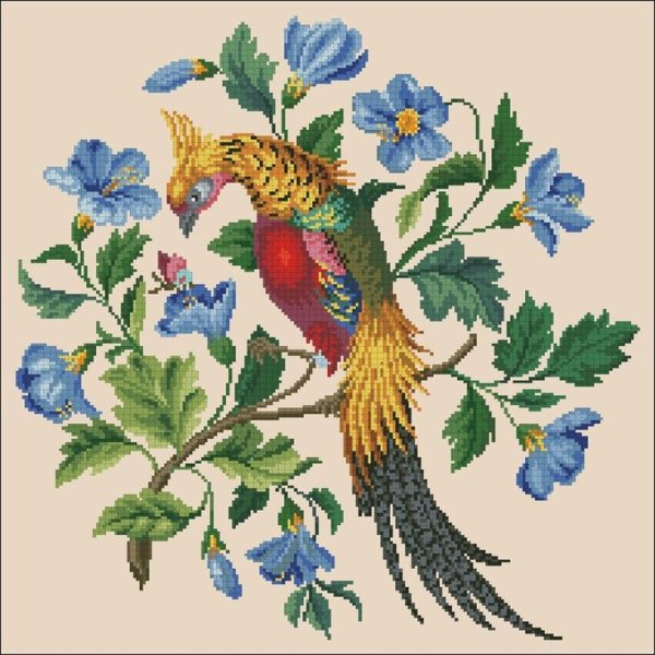 Золотой фазан вышивка