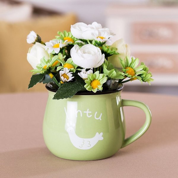 Букет в кружке