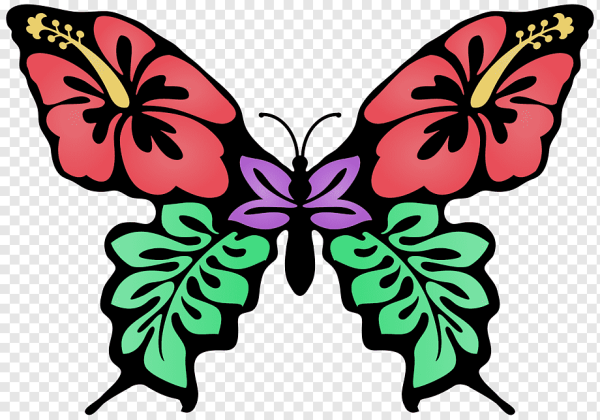 Цветочки и бабочки для вырезания