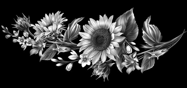 Гравировка цветов на памятник