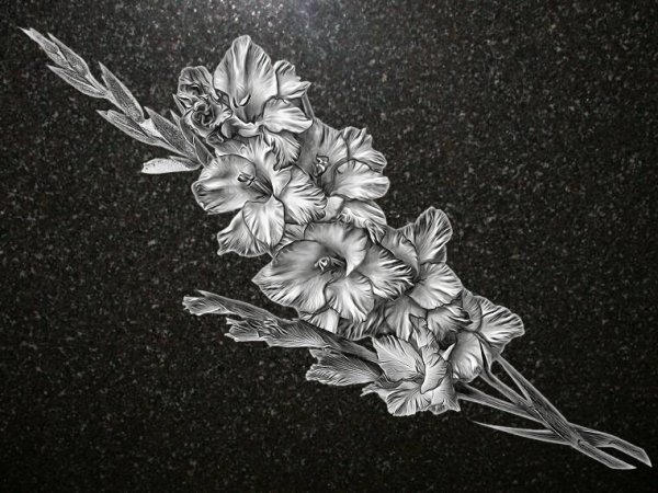 Цветы на памятнике гравировка