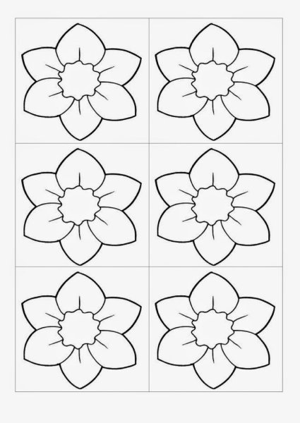 Контур цветов для аппликации