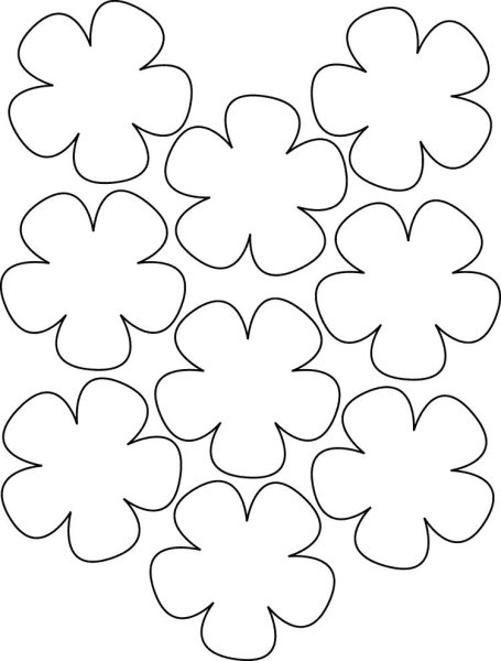 Шаблоны цветов для вырезания