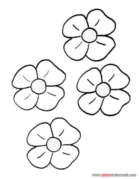 Цветы для раскрашивания маленькие