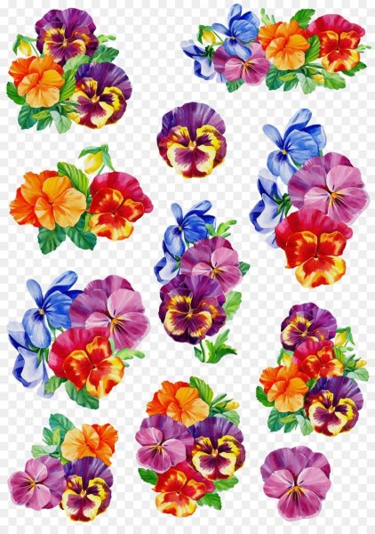 Красивые цветы на наклейки