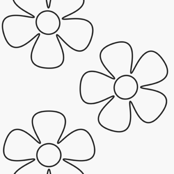 Раскраска цветы маленькие