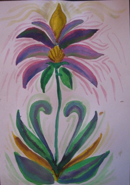 Волшебный цветок рисование