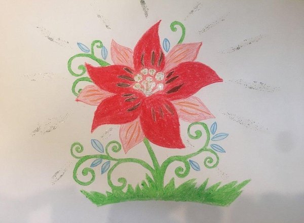 Рисование Аленький цветочек