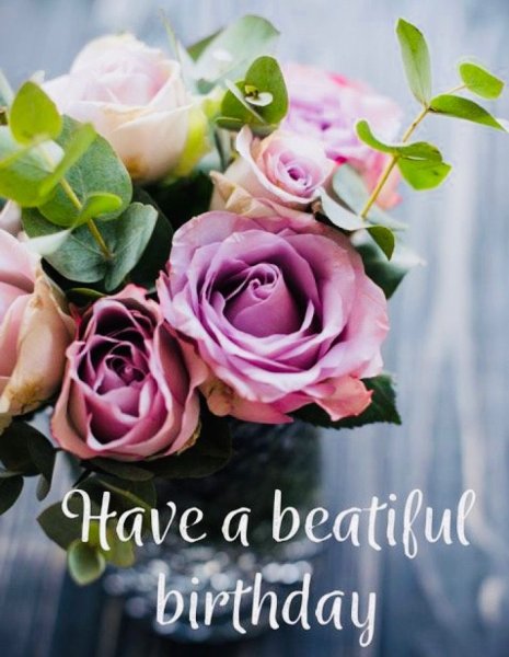 Happy Birthday с цветами