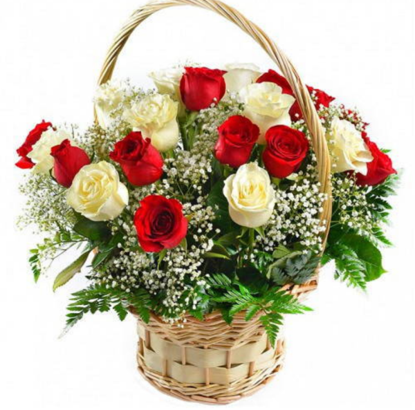 Цветочки в корзинке