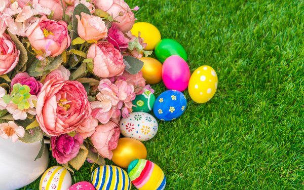 Пасхальное яйцо в цветах