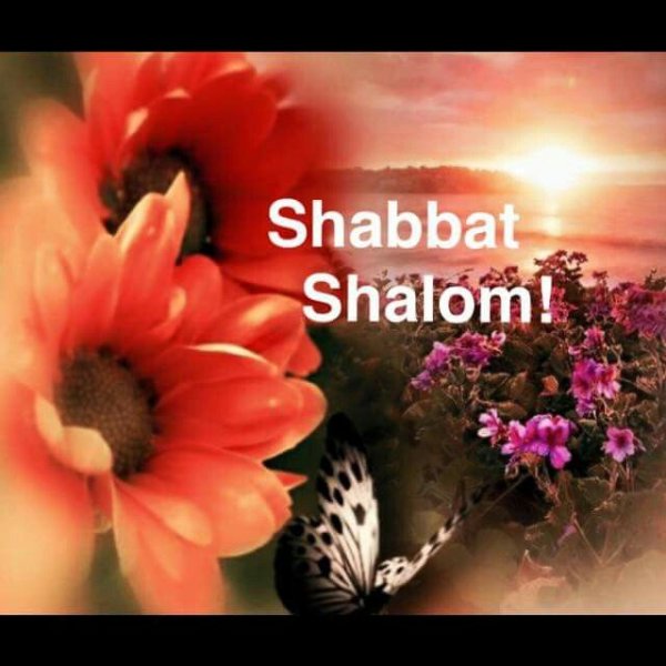 Шабат Шалом с цветами